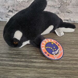 Alaska Dipper Dots Orca Killer Whale Plush 7.5" Stuffed Animal Souvenir Toy Tags